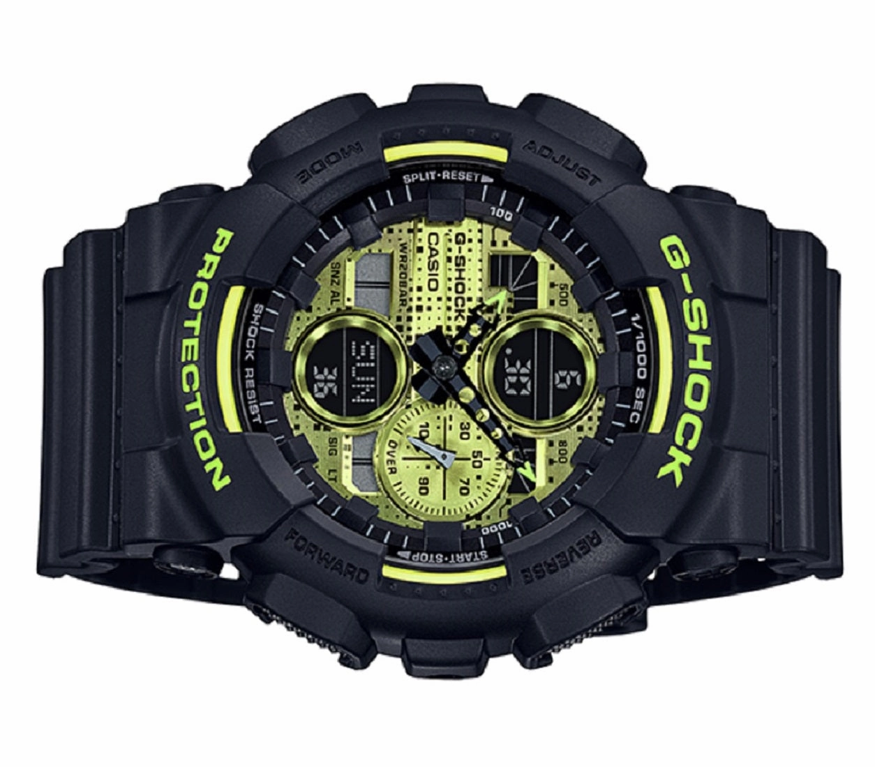 Casio G-shock GA-140DC-1A Digital Analog Rubber Strap Watch For Men