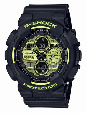 Casio G-shock GA-140DC-1A Digital Analog Rubber Strap Watch For Men