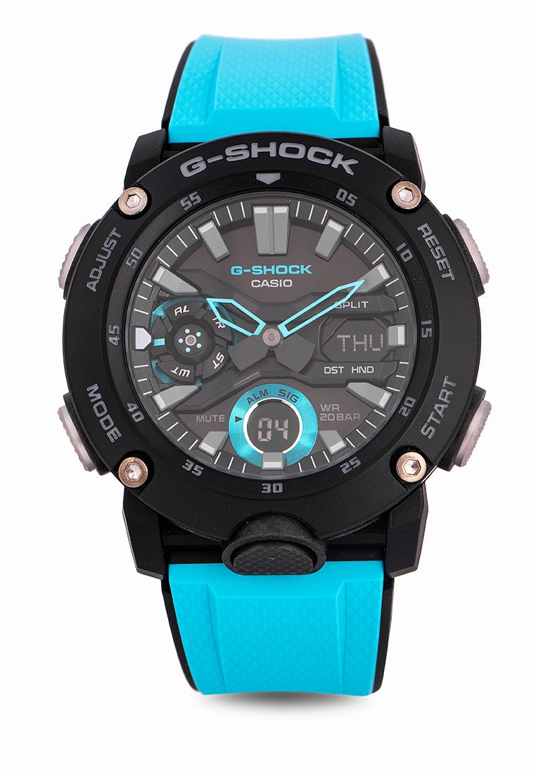 Casio G-shock GA-2000-1A2 Digital Analog Rubber Strap Watch For Men