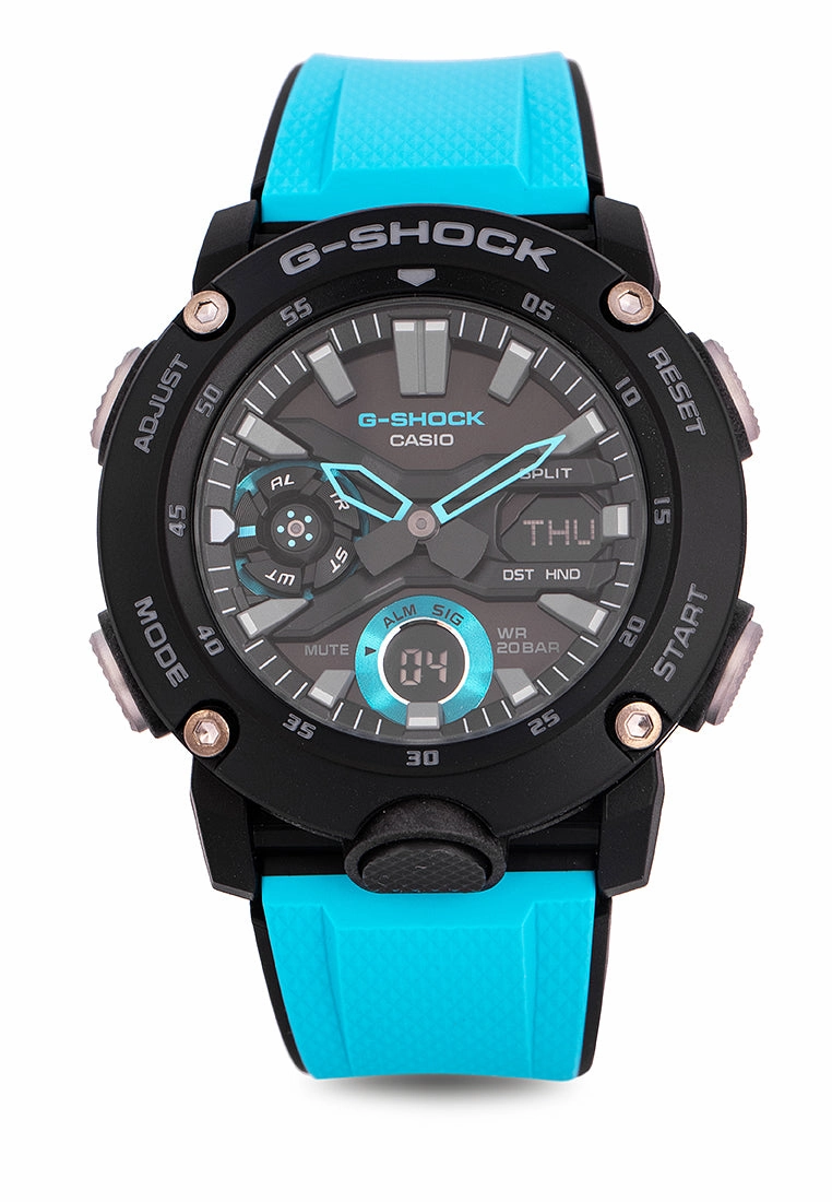 Casio G-shock GA-2000-1A2 Digital Analog Rubber Strap Watch For Men