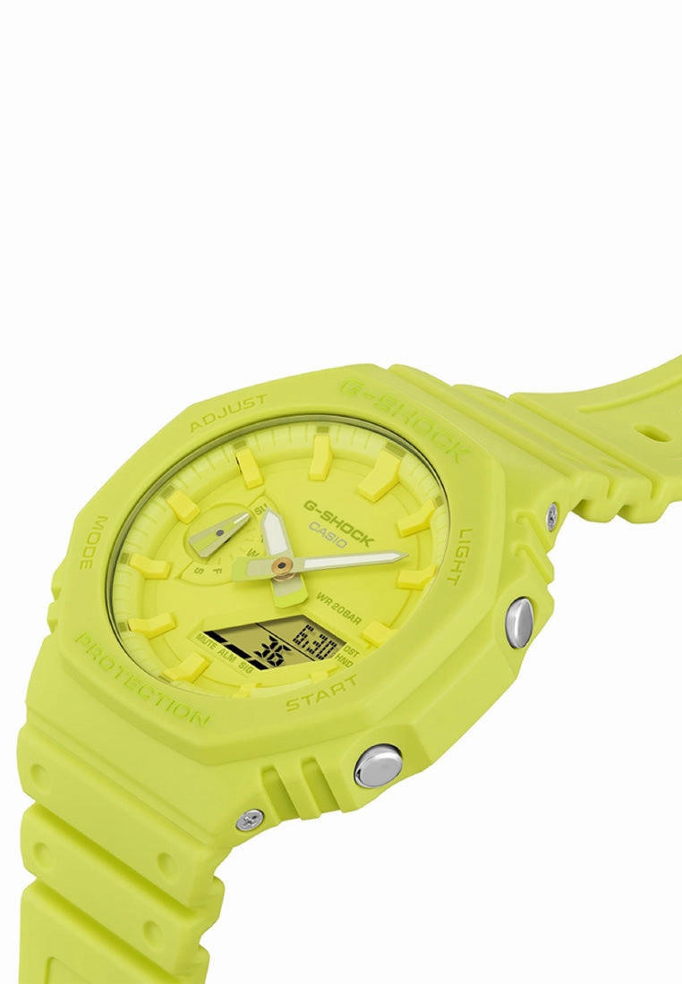 Casio G-shock GA-2100-9A9 Digital Analog Rubber Strap Watch For Men