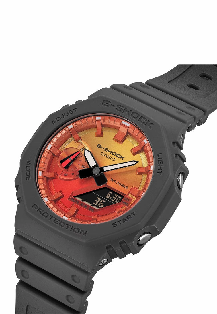 Casio G-shock GA-2100FL-8A Digital Analog Rubber Strap Watch for Men
