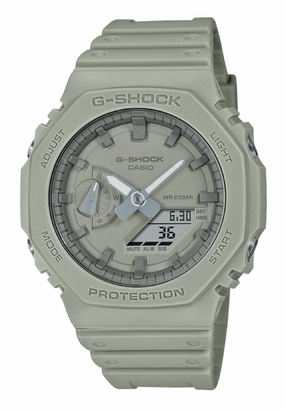 Casio G-shock GA-2100NC-3A Digital Analog Rubber Strap Watch for Men
