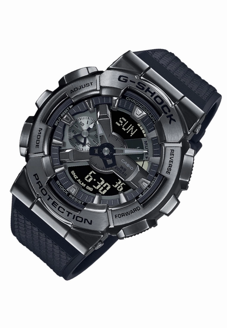 Casio G-shock GM-110BB-1A Digital Analog Rubber Strap Watch