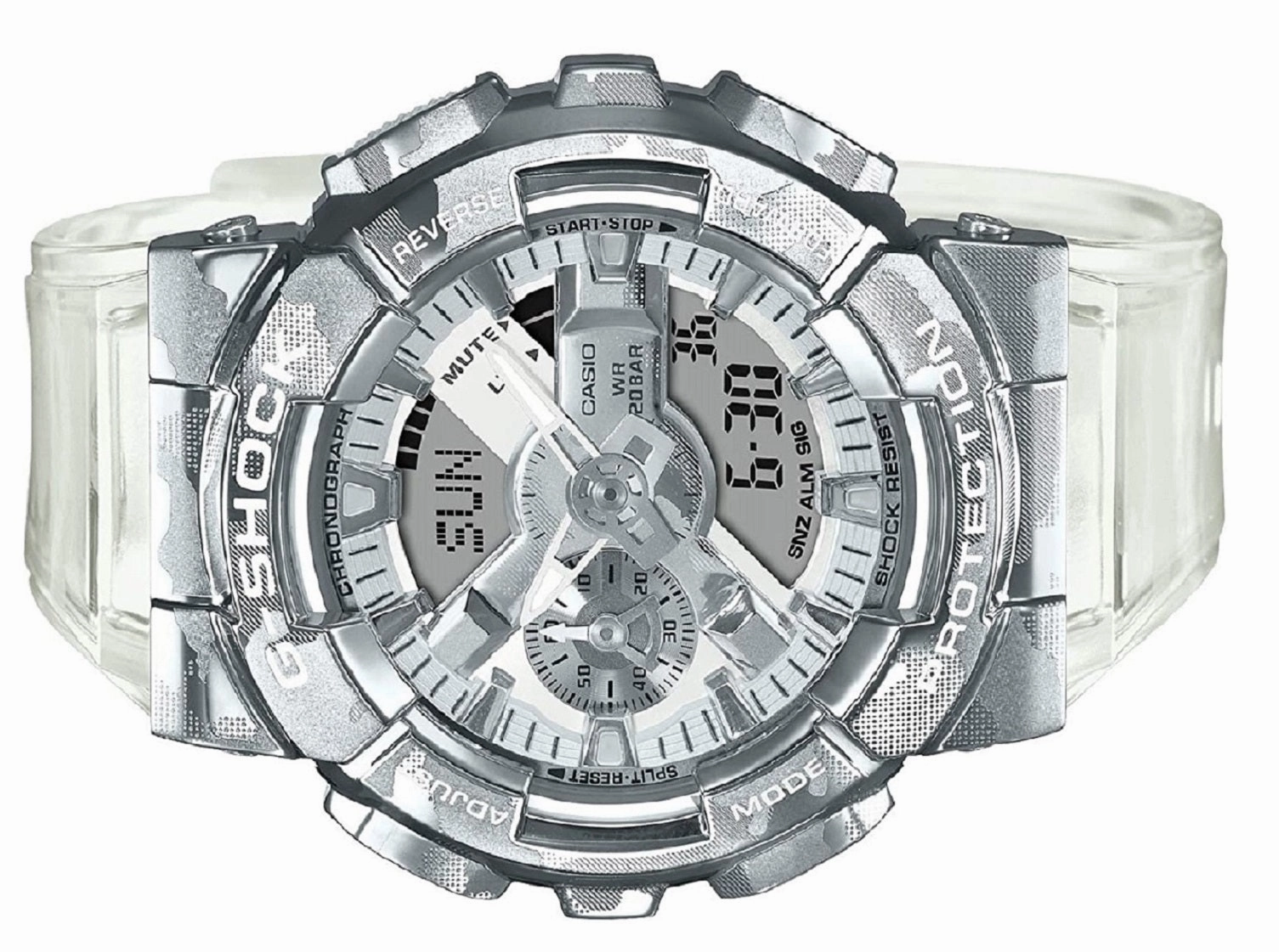 Casio G-shock GM-110SCM-1A Digital Analog Rubber Strap Watch