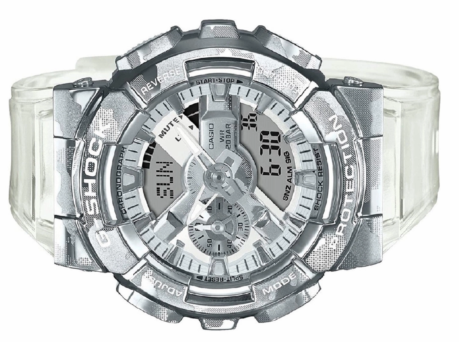 Casio G-shock GM-110SCM-1A Digital Analog Rubber Strap Watch