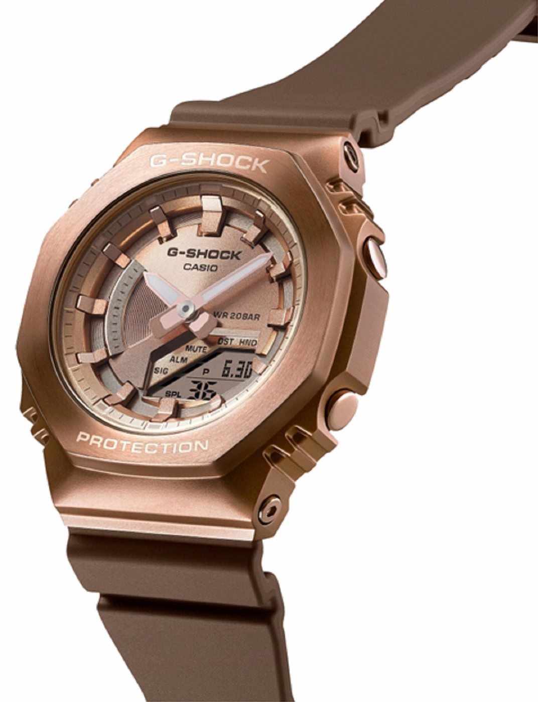 Casio G-shock GM-S2100BR-5A Digital Analog Rubber Strap Watch
