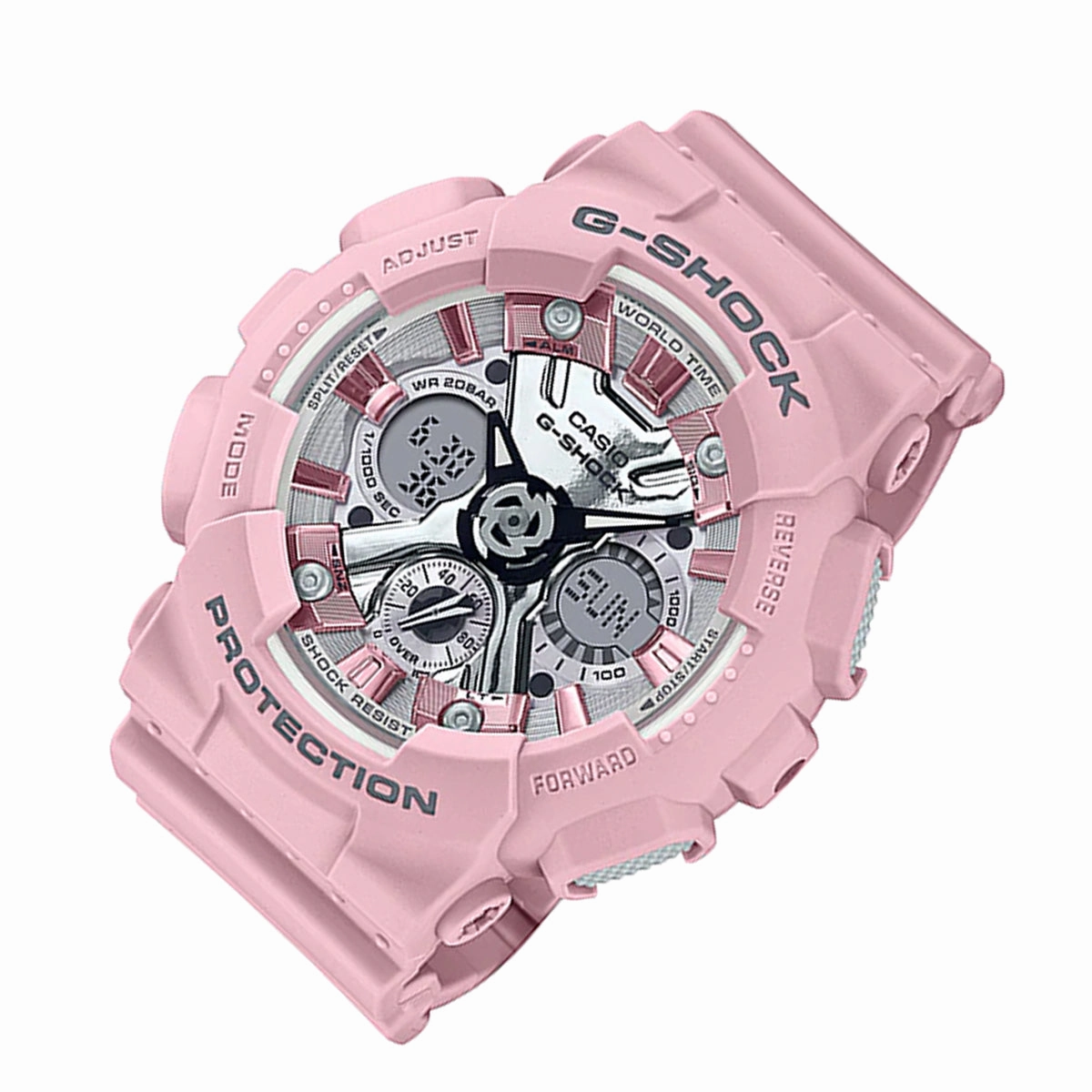 Casio G-shock GMA-S120NP-4A Digital Analog Rubber Strap Watch