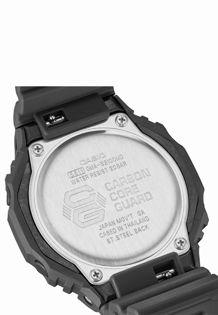 Casio G-shock GMA-S2100MD-1A Digital Analog Rubber Strap Watch For Women