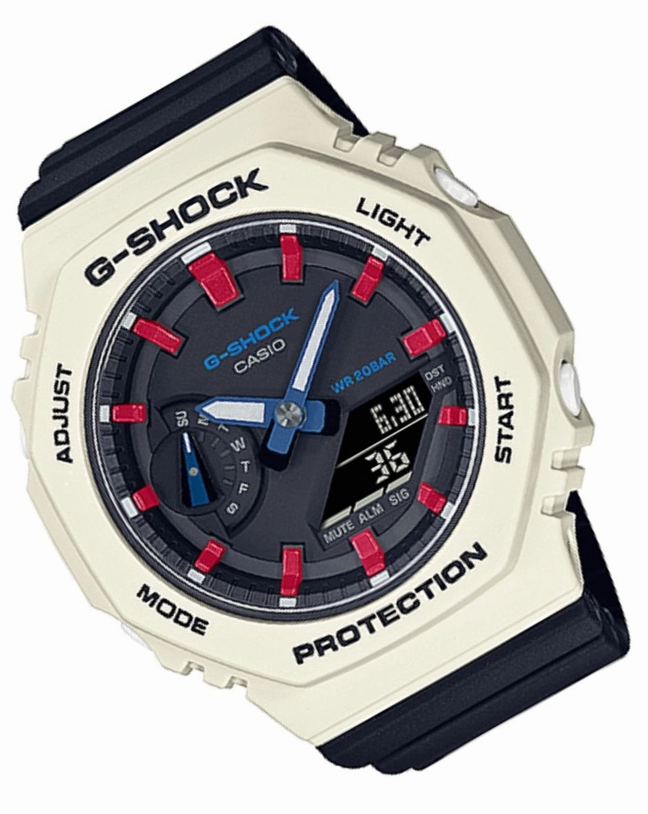 Casio G-shock GMA-S2100WT-7A2 Digital Analog Rubber Strap Watch for Women