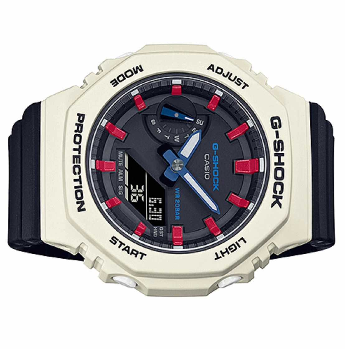 Casio G-shock GMA-S2100WT-7A2 Digital Analog Rubber Strap Watch for Women
