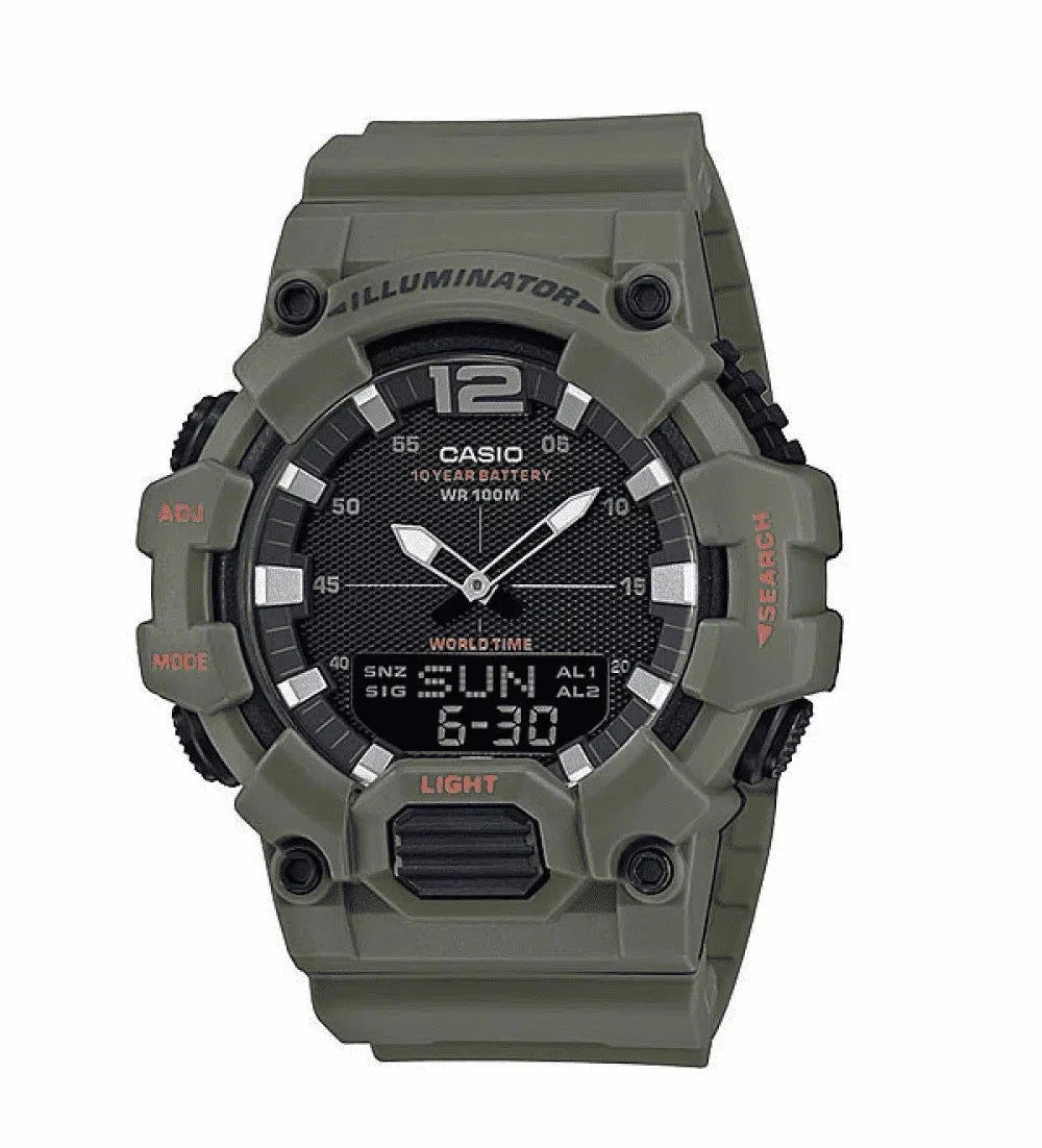 Casio HDC-700-3A2VDF Army Green Resin Watch for Men