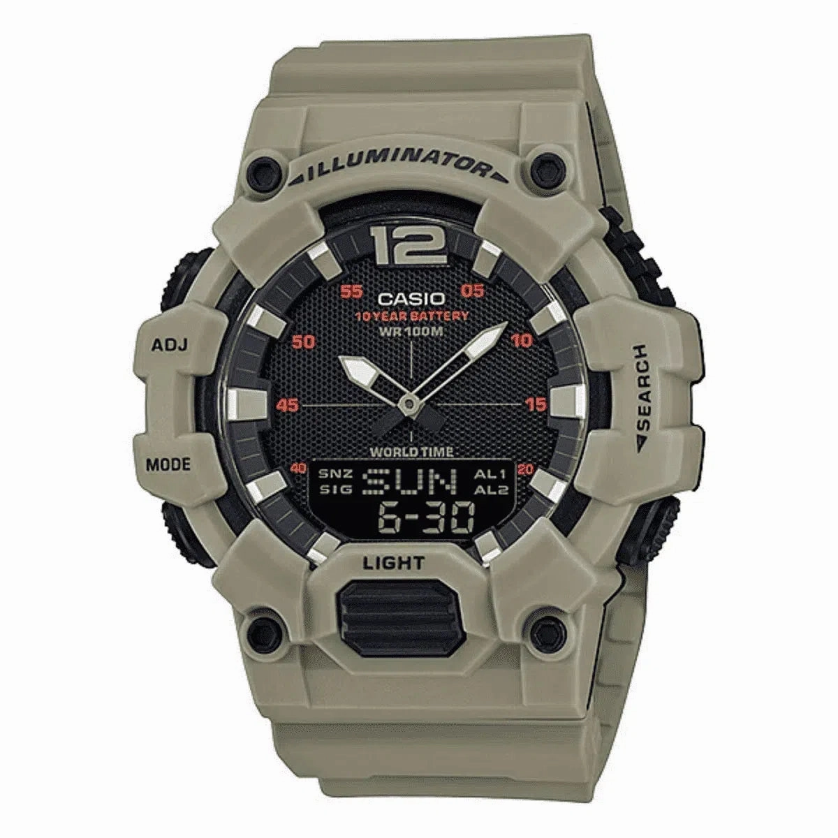 Casio HDC-700-3A3VDF Army Green Resin Watch for Men