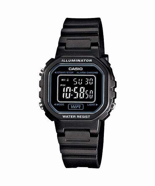 Casio LA-20WH-1BDF Black Resin Watch for Women