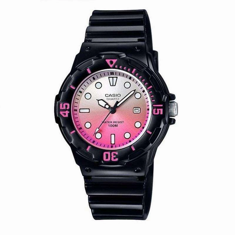 Casio LRW-200H-4EVDR Black Resin Strap Watch for Women