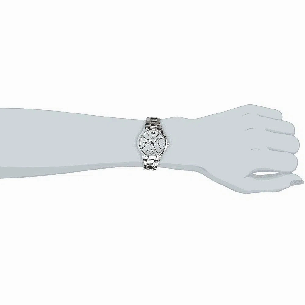 Casio LTP-2085D-7A Silver Stainless Watch for Women