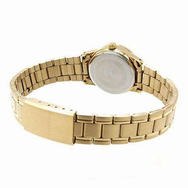 Casio LTP-V002G-1B Gold Stainless Steel Strap Watch for Women