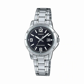 Casio LTP-V004D-1B2 Silver Stainless Watch for Women