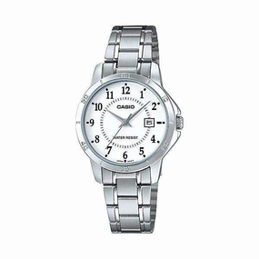 Casio LTP-V004D-7B Silver Stainless Steel Strap Watch for Women