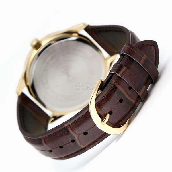Casio LTP-V005GL-1B Brown Leather Strap Watch for Women