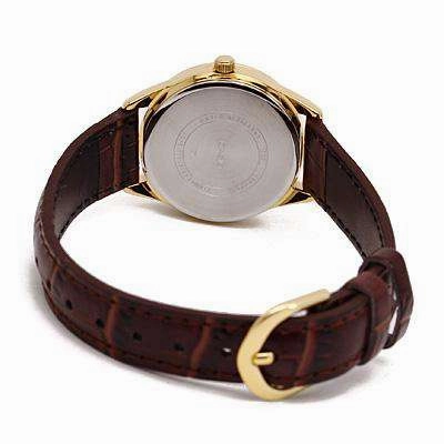 Casio LTP-V005GL-9A Brown Leather Strap Watch for Women