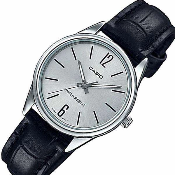 Casio LTP-V005L-7B Black Leather Strap Watch for Women