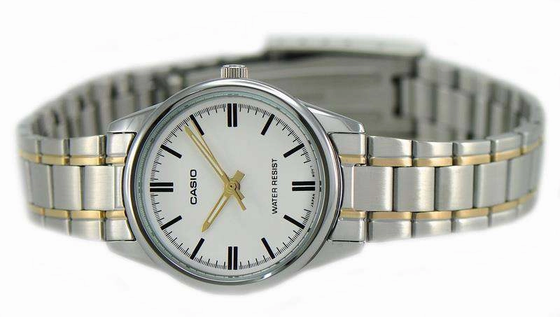 Casio LTP-V005SG-7A Two Tone Stainless Steel Strap Watch for Women