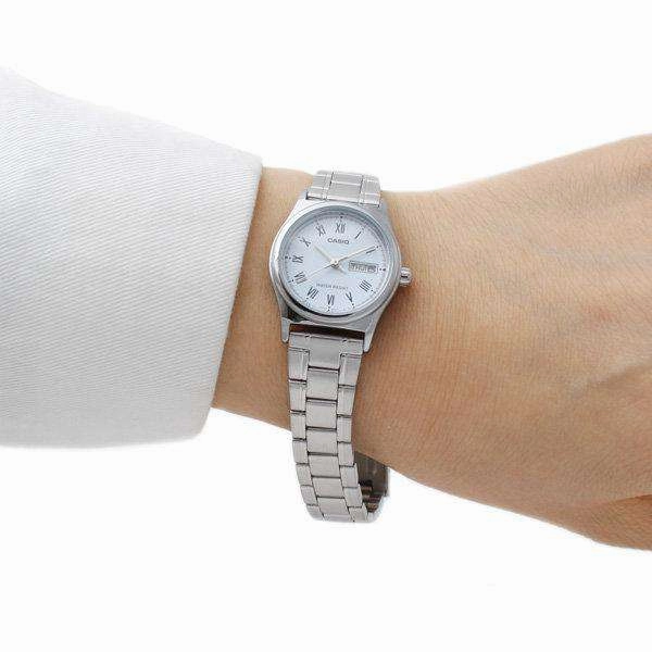 Casio LTP-V006D-2B Silver Stainless Steel Strap Watch for Women