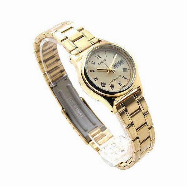 Casio LTP-V006G-9B Gold Stainless Steel Strap Watch for Women
