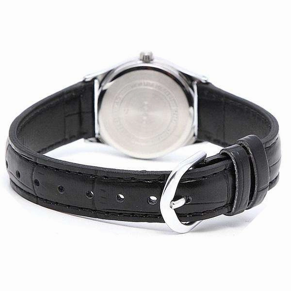 Casio LTP-V006L-7B Black Leather Strap Watch for Women