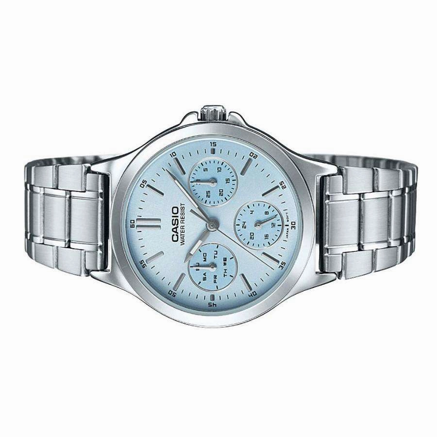 Casio LTP-V300D-2A Silver Stainless Steel Strap Analog Watch for Men and Women