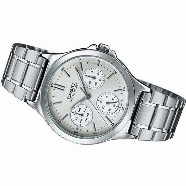Casio LTP-V300D-7A Silver Stainless Steel Strap Watch for Women