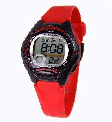 Casio LW-200-4A Red/Black Resin Strap Watch for Women