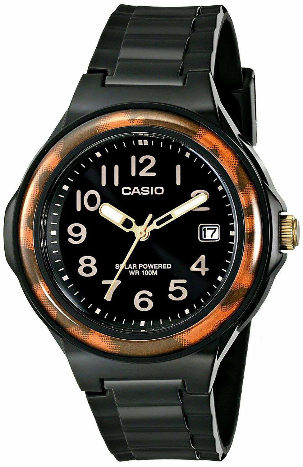 Casio LX-S700H-1B Solar Analog Black Resin Strap Watch for Women