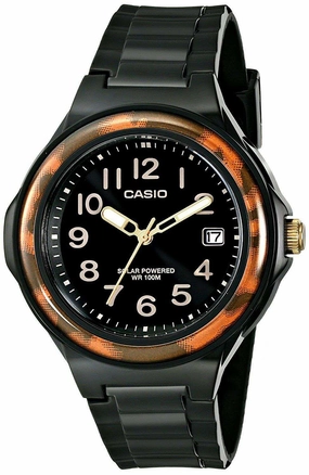 Casio LX-S700H-1B Solar Analog Black Resin Strap Watch for Women