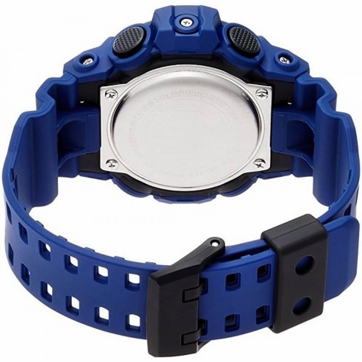 Casio Men's Ana-Digi Watch - G-Shock Black Dial Blue Resin Strap | GA700-2A