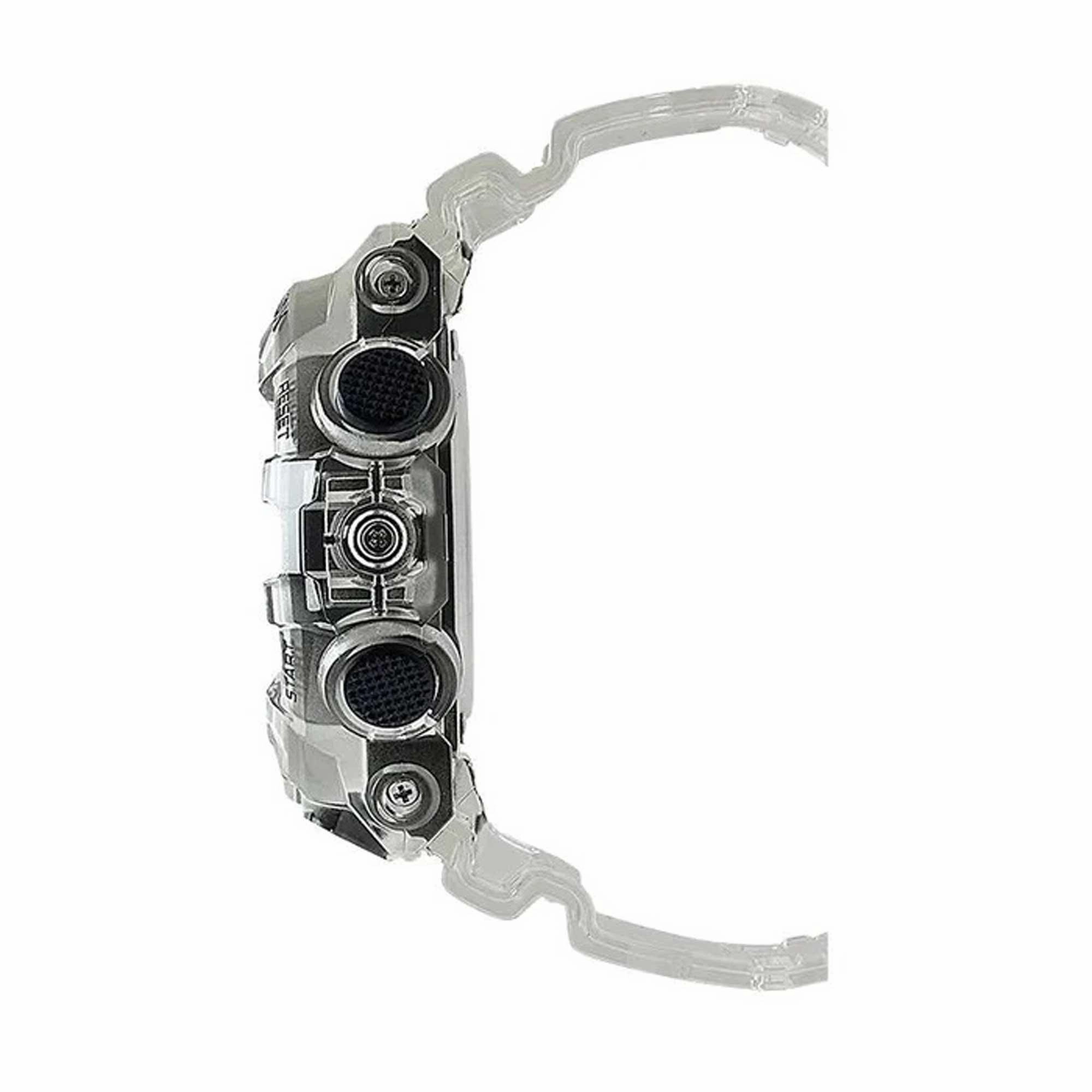 Casio Men's Ana-Digi Watch - G-Shock Black Dial Transparent Resin Strap | GA700SKE-7A