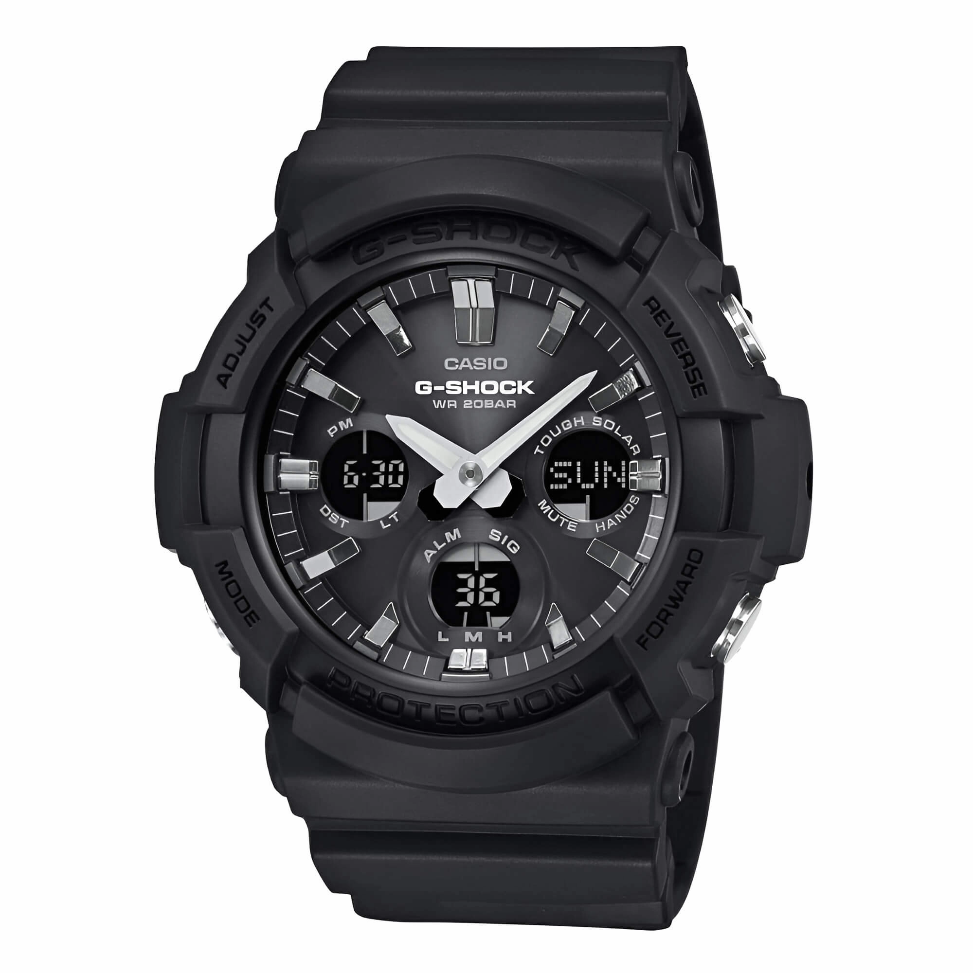 Casio Men's Analog-Digital Watch - G-Shock Tough Solar Black Dial | GAS100B-1A