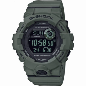 Casio Men's Digital Watch - G-Shock G-Squad 800 Series Green Resin Strap | GBD800UC-3