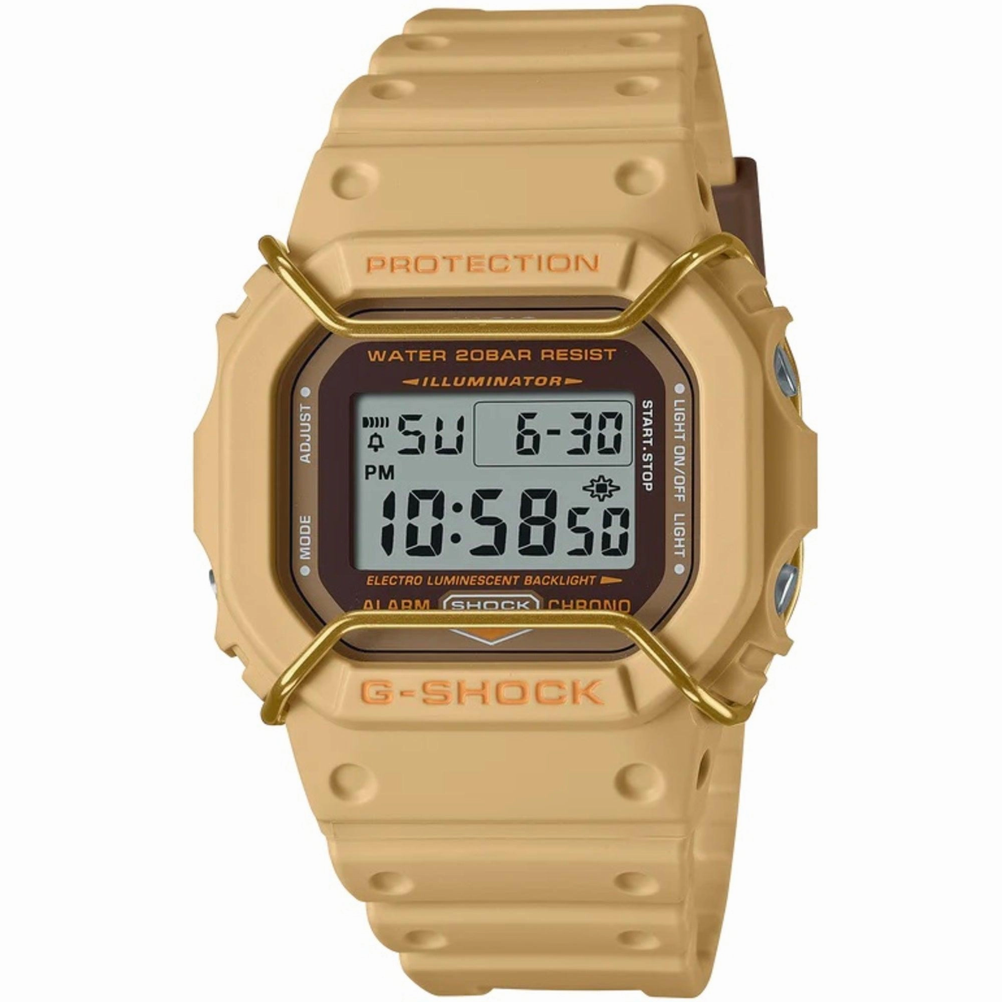 Casio Men's Digital Watch - G-Shock Quartz Brown and Grey Dial Strap | DW5600PT-5
