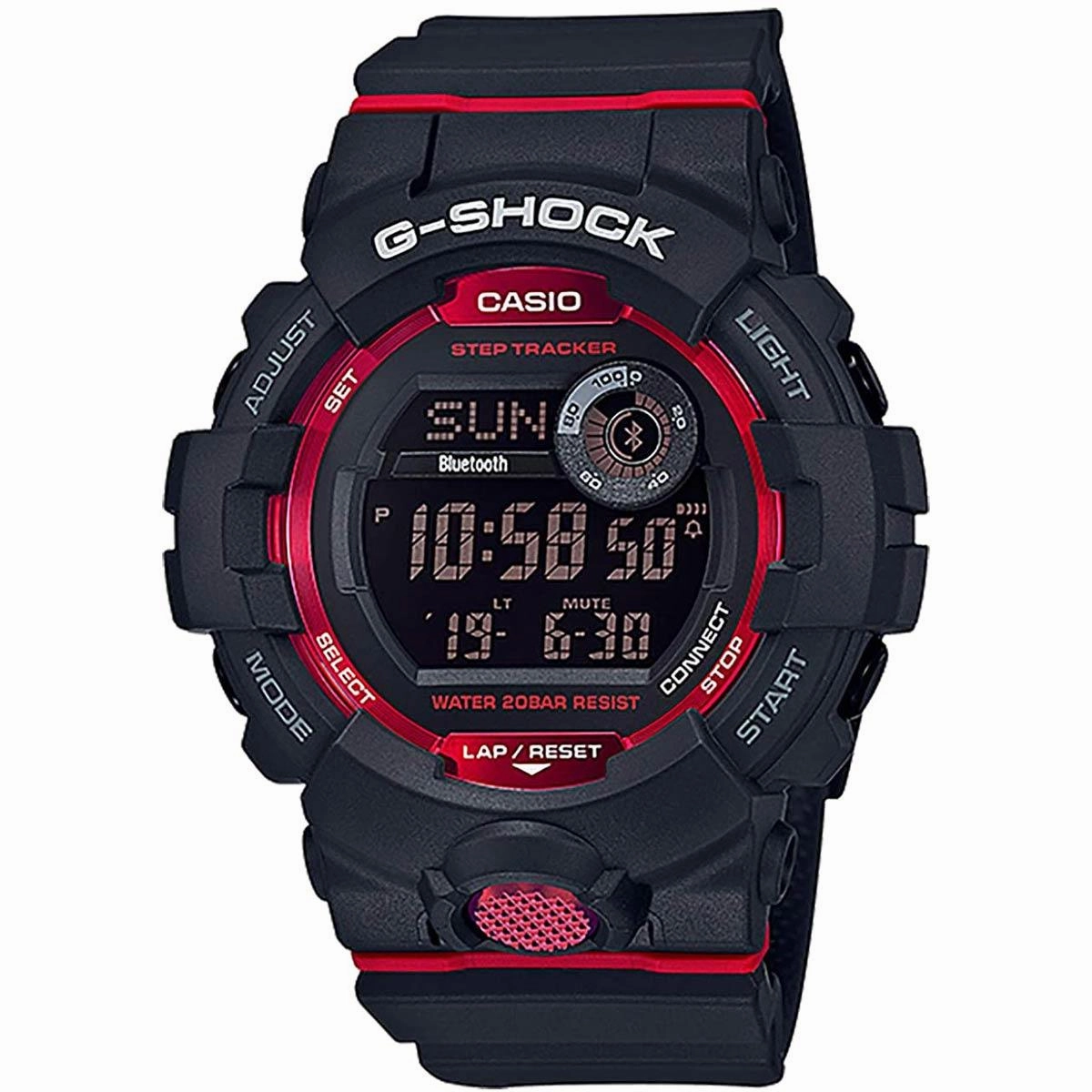 Casio Men's Digital Watch - G-Squad Dual Time Black Dial Resin Strap Quartz | GBD800-1