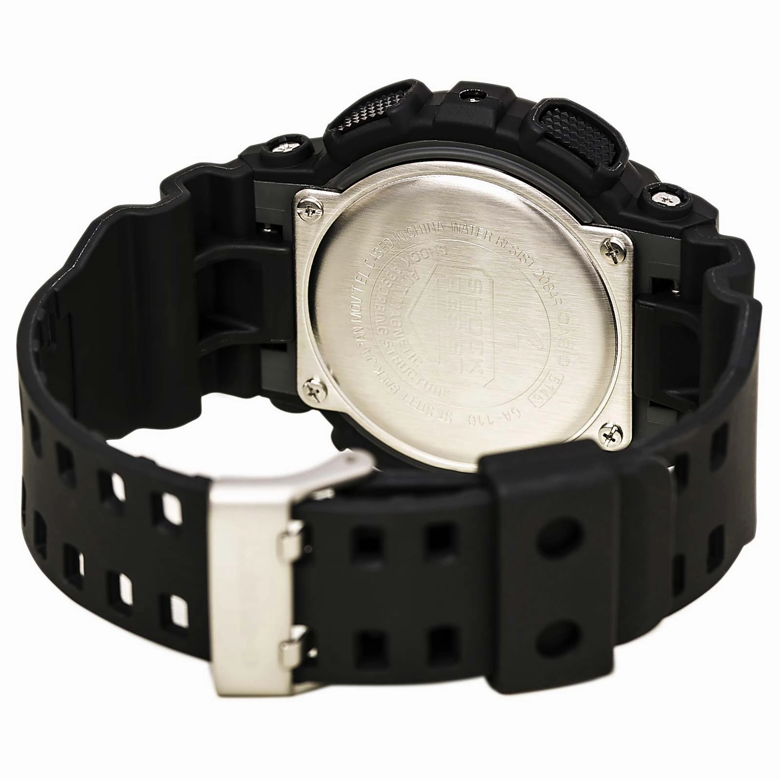 Casio Men's G-Shock Extra Large World Time Ana-Digi Black Dial Alarm Black Resin Band Watch | GA110-1B