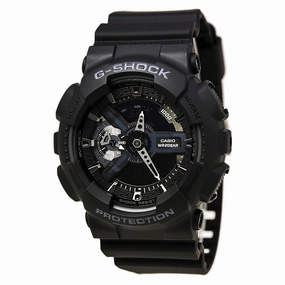 Casio Men's G-Shock Extra Large World Time Ana-Digi Black Dial Alarm Black Resin Band Watch | GA110-1B