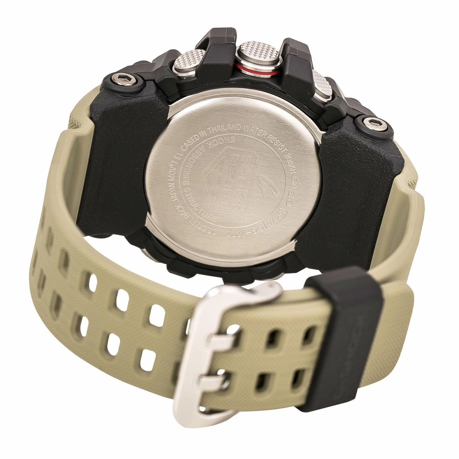 Casio Men's G-Shock Mudmaster Brown Resin Strap Ana-Digi Black Dial World Time Dive Watch | GG1000-1A5