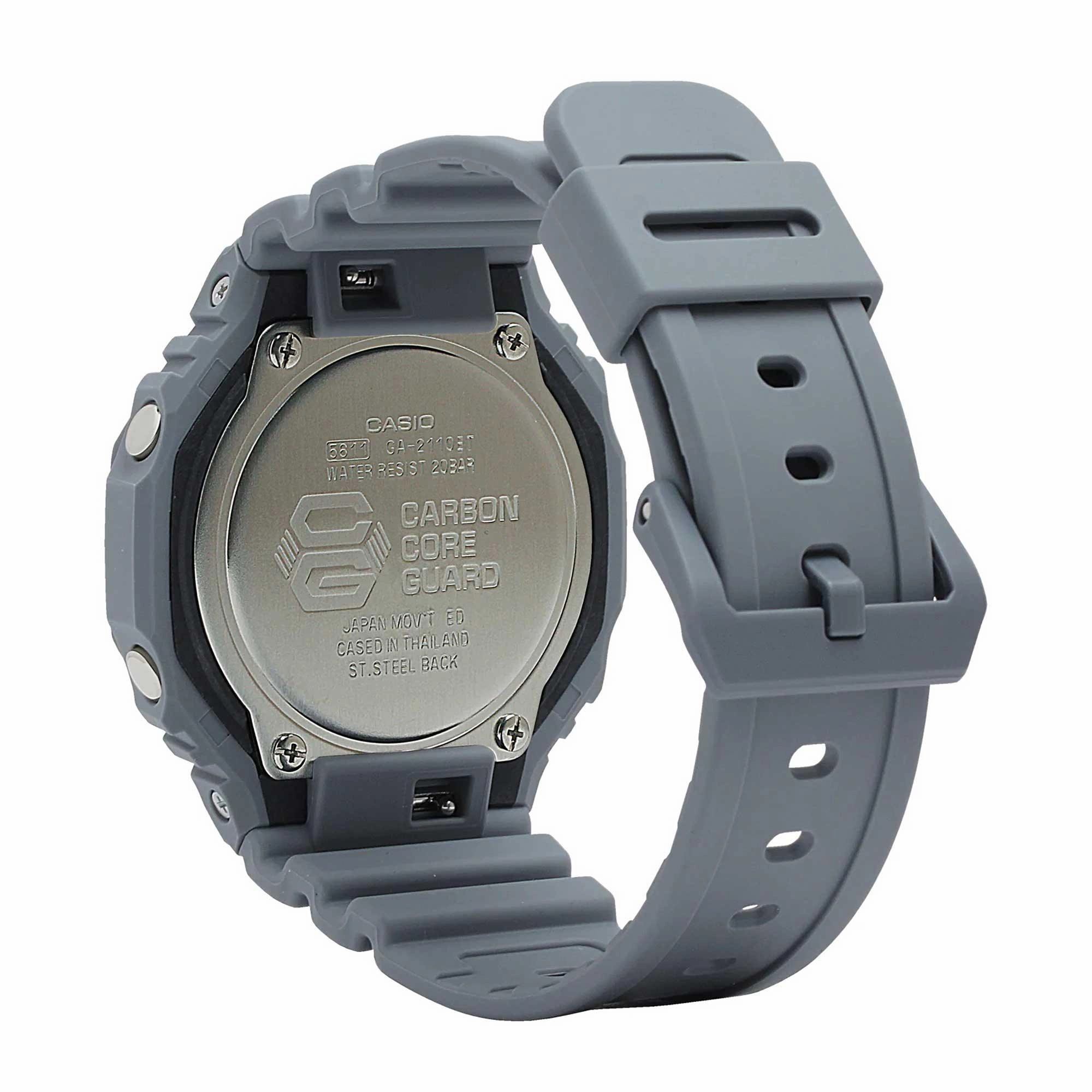 Casio Men's Watch - 2100 World Timer Grey Analog Digital Dial Strap | GA2110ET-8A