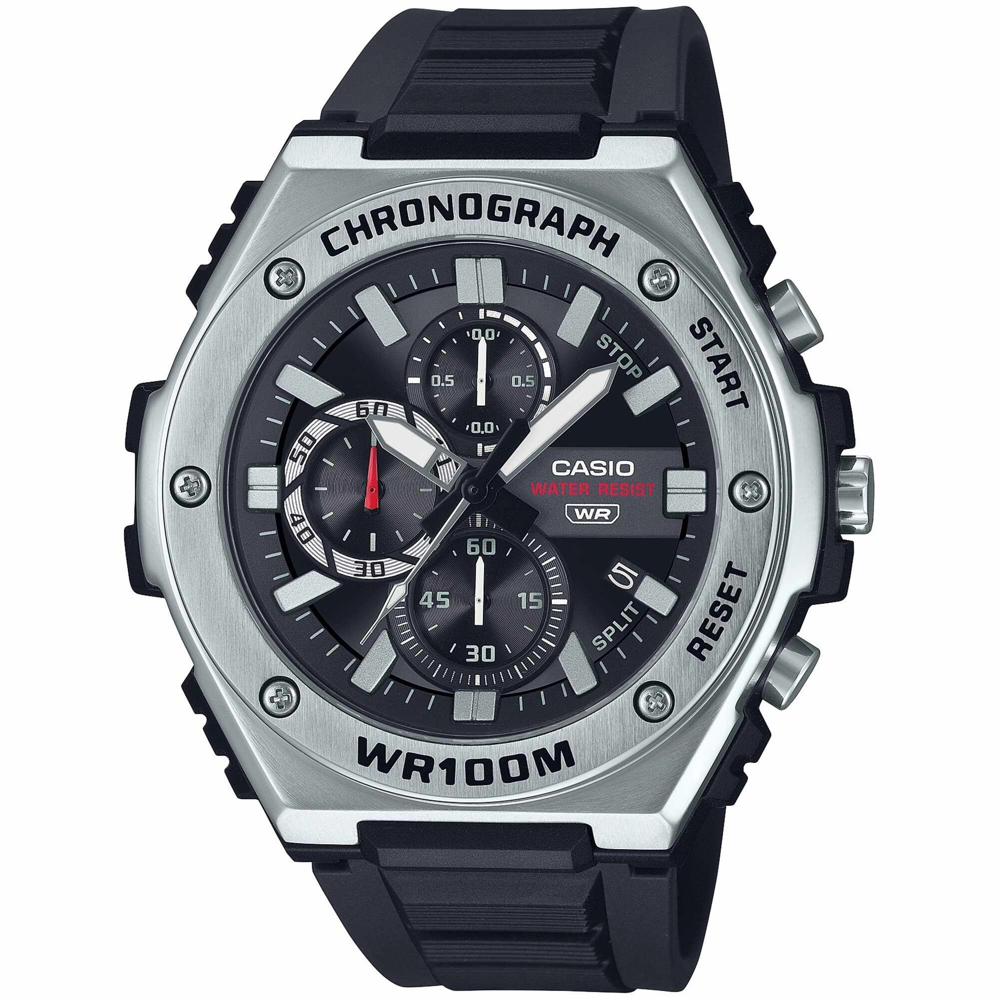 Casio Men's Watch - Chronograph Quartz Black Dial Resin Strap | MWA300H-1A