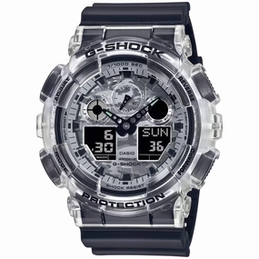 Casio Men's Watch - G-Shock Ana-Digi World Timer Camouflage Dial Strap | GA100SKC-1A