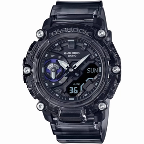Casio Men's Watch - G-Shock Analog Digital Alarm Black Dial Resin Strap | GA2200SKL-8A
