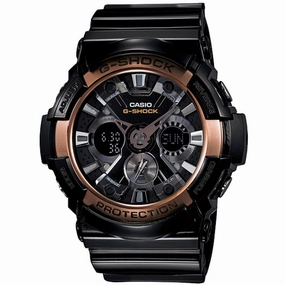 Casio Men's Watch - G-Shock Analog-Digital Dial Black Resin Strap | GA200RG-1A