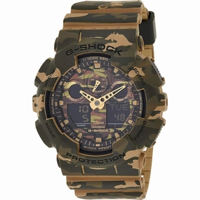 Casio Men's Watch - G-Shock Analog-Digital Dial Camouflage Strap | GA-100CM-5ACR